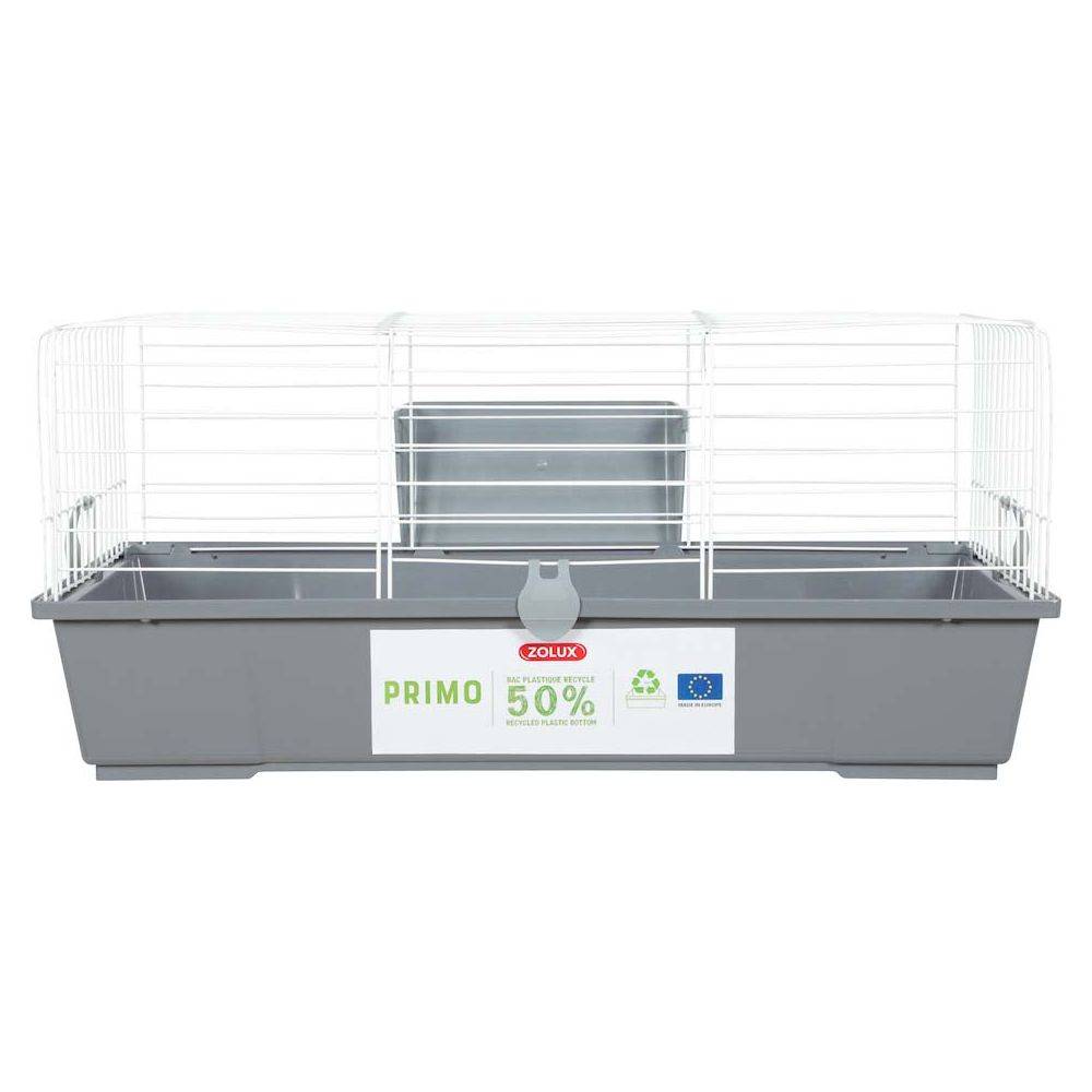 Cage pour cochon d'inde primo plastique recyclé blanc et gris L.81 cm l.54 cm H.36 cm - Zolux - Image 2