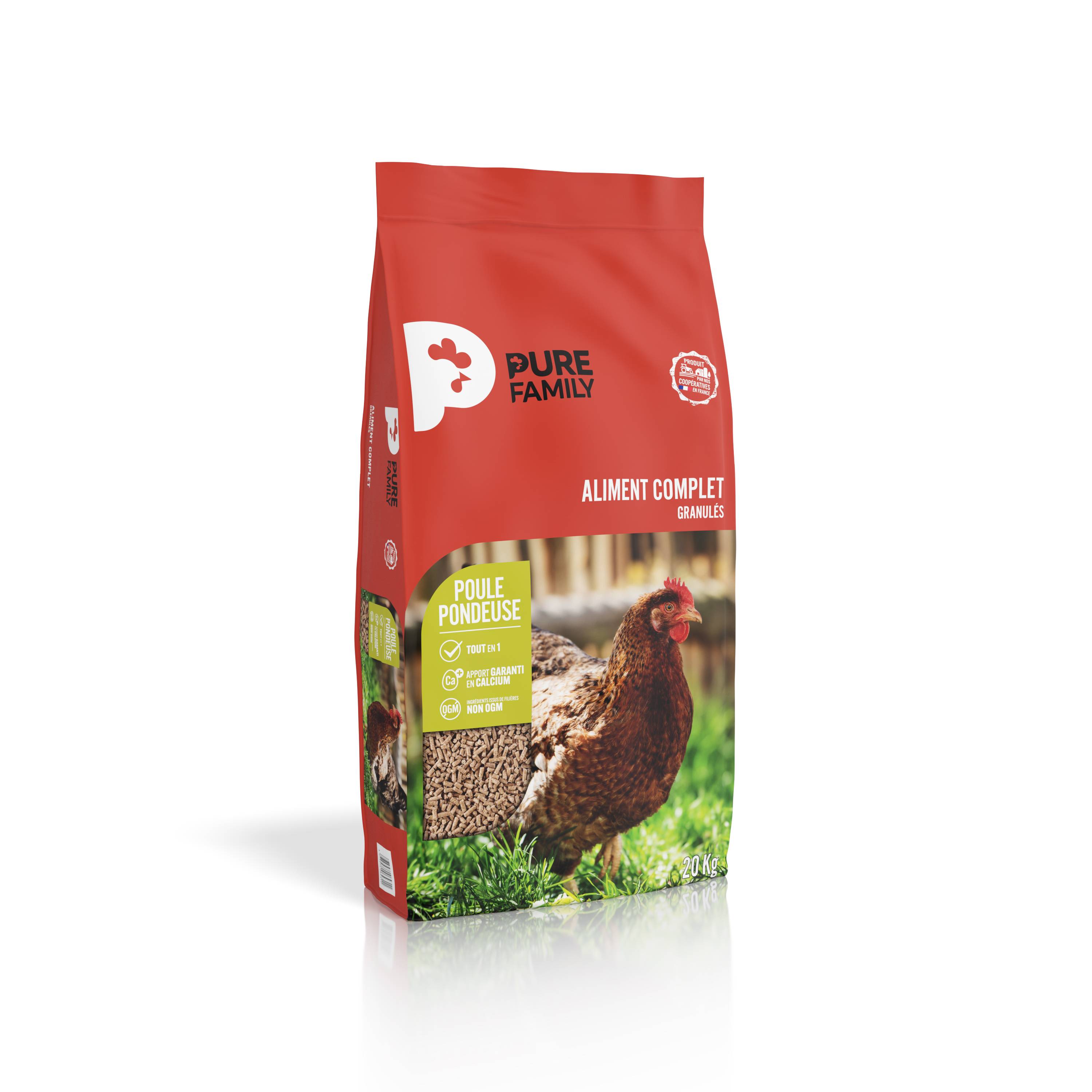 Pure Family - Alimento Completo Granulado Gallina Ponedora 20 Kg – Pure Family - Imagen 3