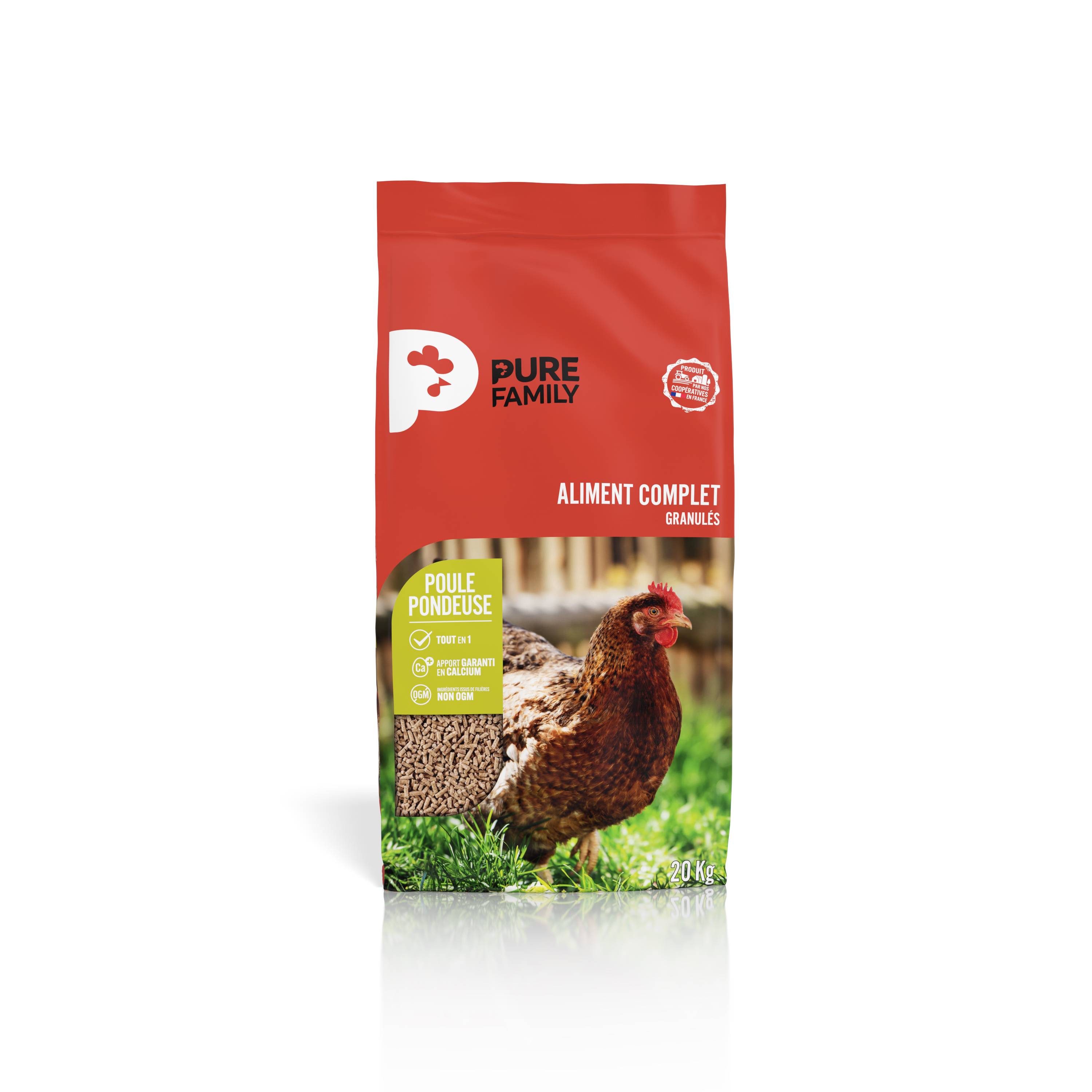 Pure Family - Alimento Completo Granulado Gallina Ponedora 20 Kg – Pure Family - Imagen 1