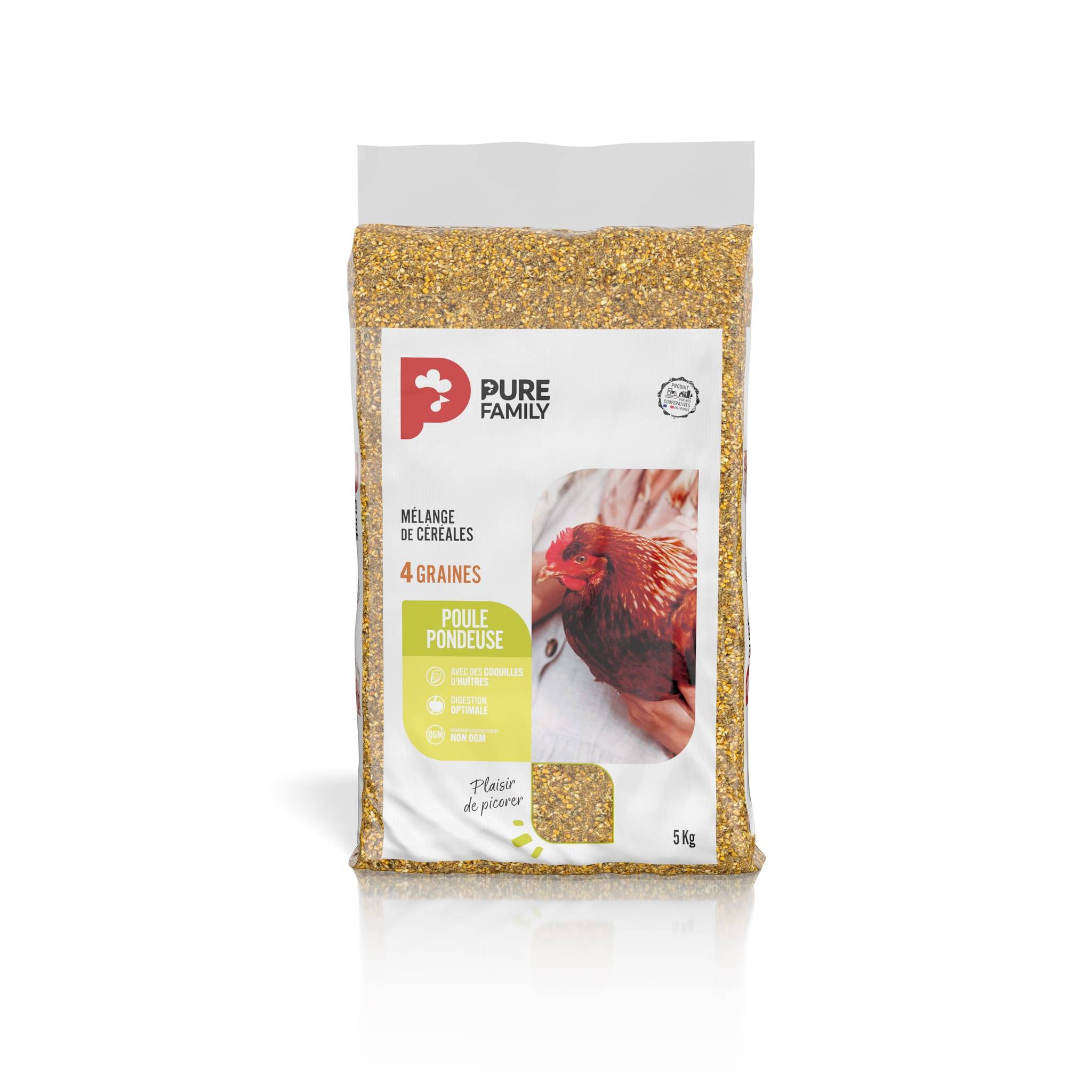Pure Family - Mélange de céréales pour poules pondeuses 5 kg - Pure Family - Imagen 1