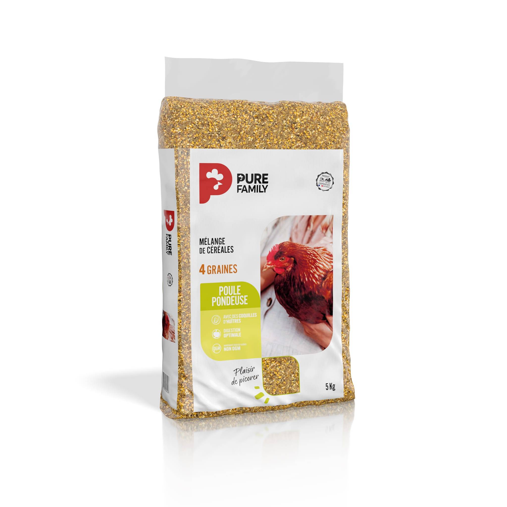 Pure Family - Mélange de céréales pour poules pondeuses 5 kg - Pure Family - Imagen 2