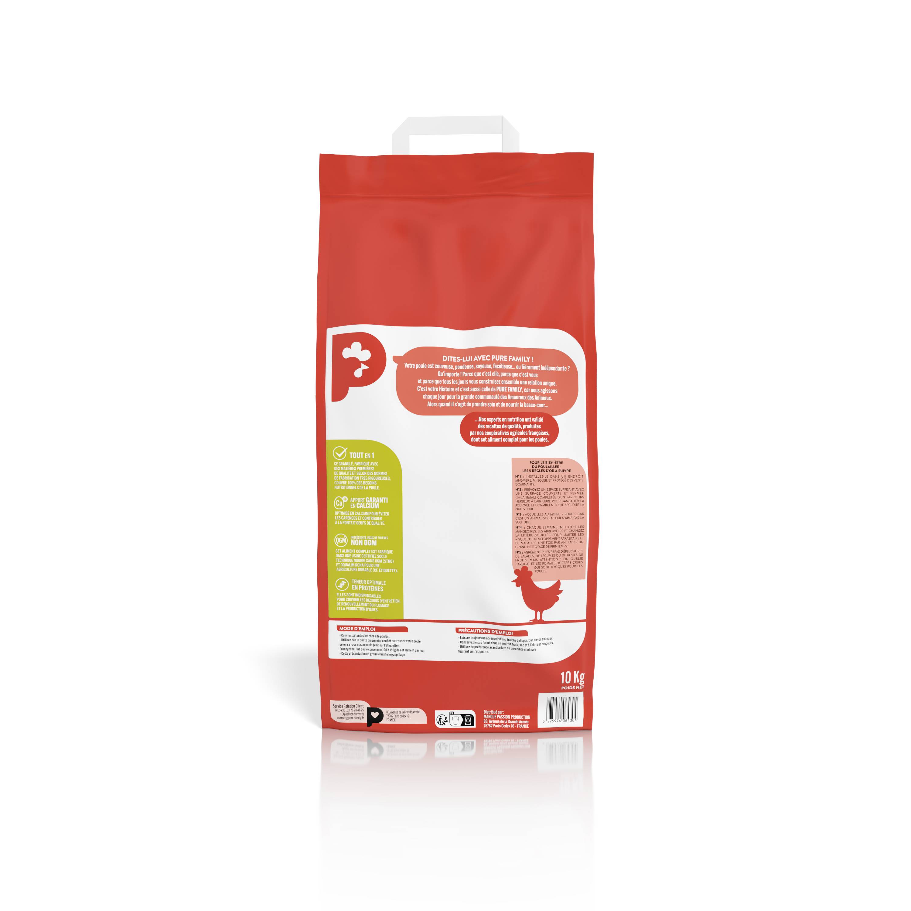Pure Family - Aliment complet Poule Pondeuse 10 kg - Pure Family - Image 3