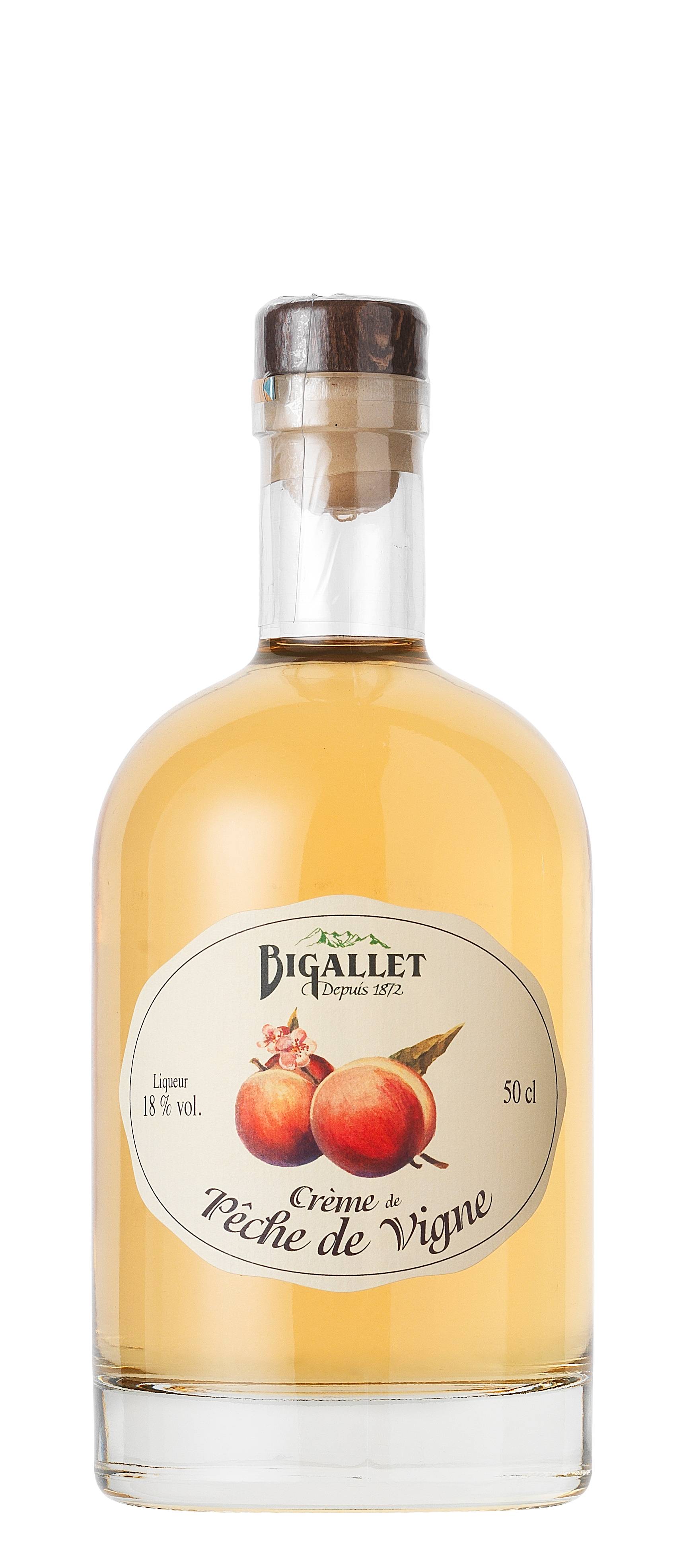 Bigallet - Crema de melocotón de viña 18% 50 cl - Bigallet
