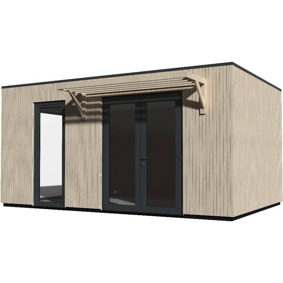 Studio de jardin bois sapin Nord toit plat semi habitable 18,73m² - DECOR ET JARDIN