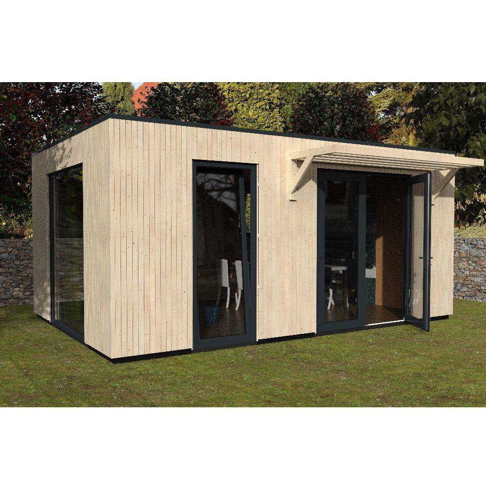 Decor et Jardin - Studio de jardin bois sapin Nord toit plat semi habitable 18,73m² - DECOR ET JARDIN - Image 3