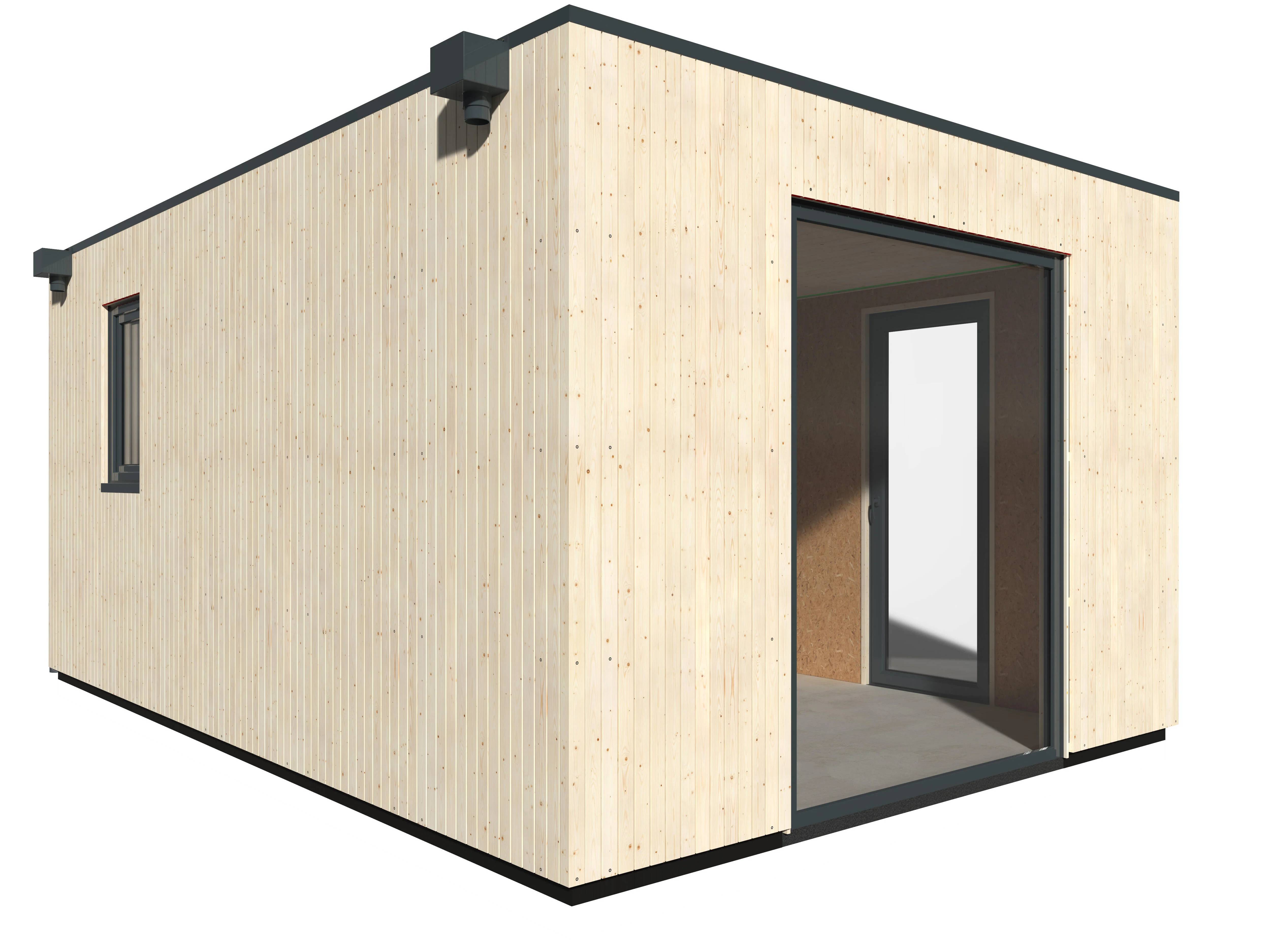 Decor et Jardin - Studio de jardin bois sapin Nord toit plat semi habitable 18,73m² - DECOR ET JARDIN - Image 13