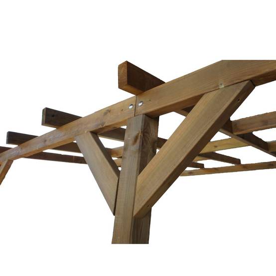 Pergola bois traité marron - Couv'Terrasse® - Image 9