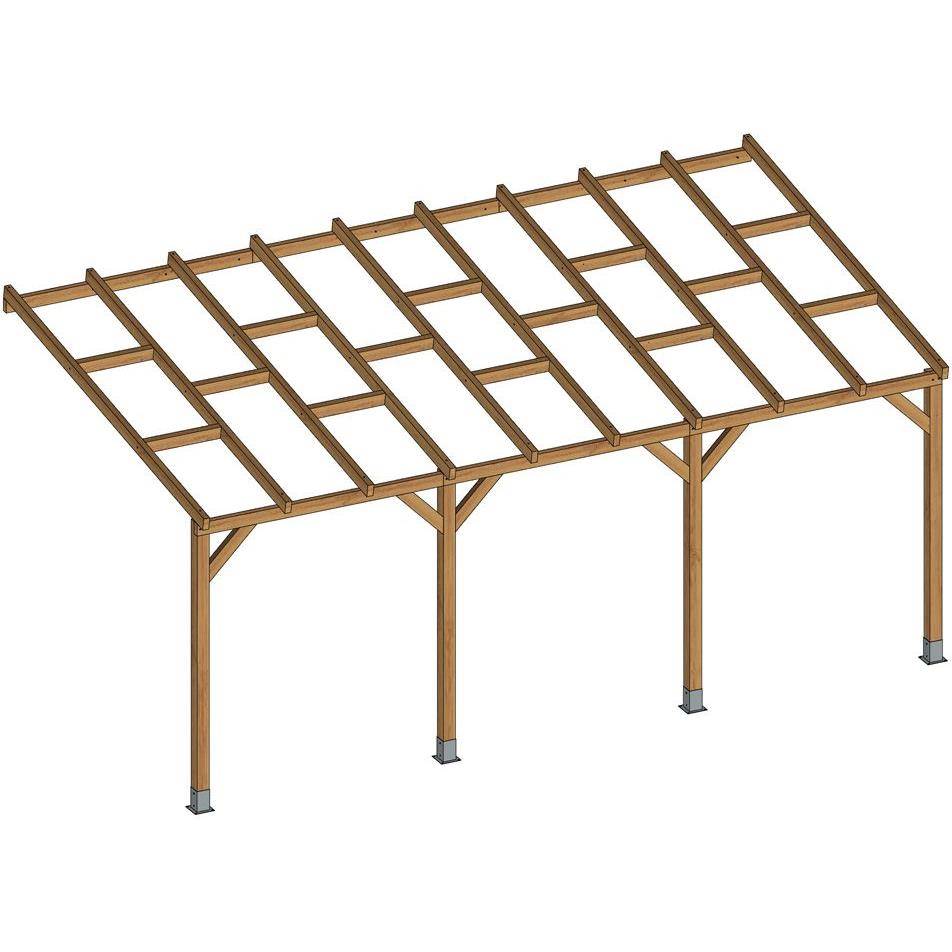 Pergola bois traité marron - Couv'Terrasse® - Image 8
