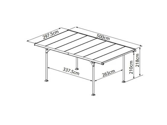 Canopia by Palram - Carport polycarbonate aluminium gris anthracite – PALRAM - Image 5