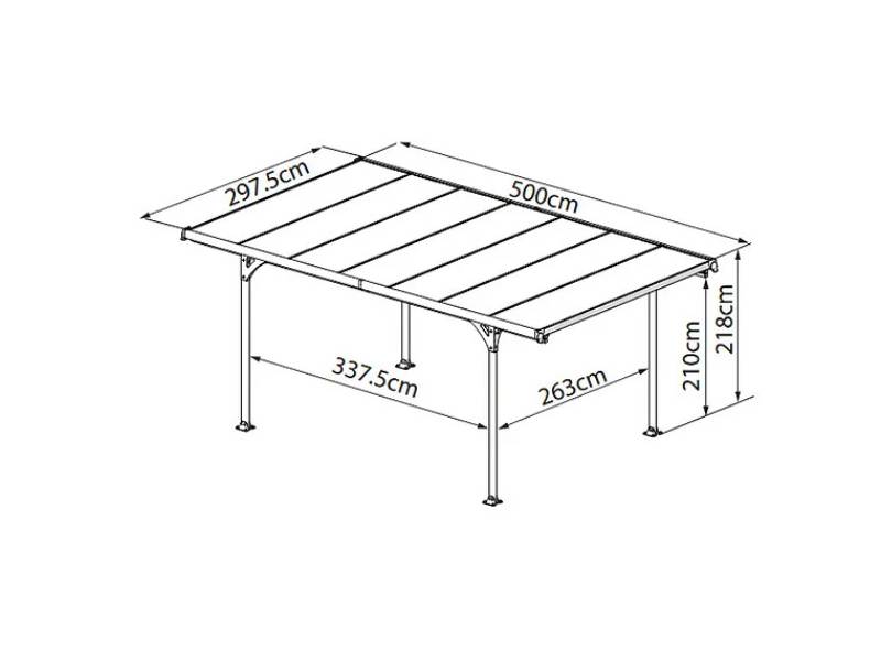 Canopia by Palram - Carport polycarbonate aluminium gris anthracite – PALRAM - Image 5