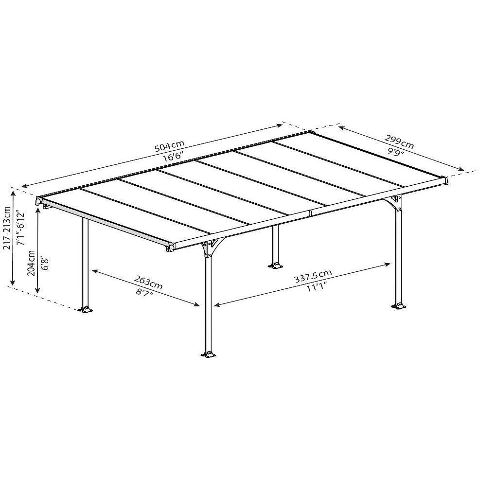 Canopia by Palram - Carport polycarbonate aluminium gris anthracite – PALRAM - Image 10