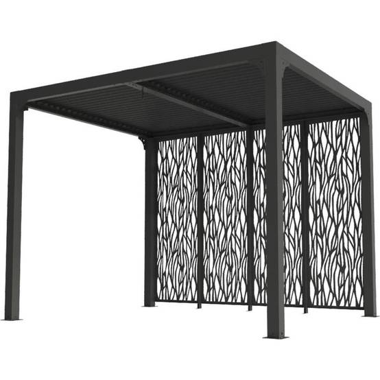Pergola autoportante biocli alu. avec panneau 7 m2 - Habrita - Image 2