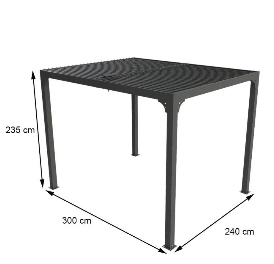 Pergola Bioclimatique Gris Anthracite - HABRITA - Image 9