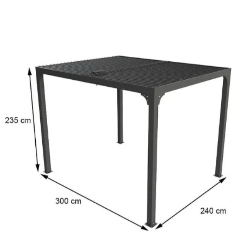 Pergola Bioclimatique Gris Anthracite - HABRITA - Image 11