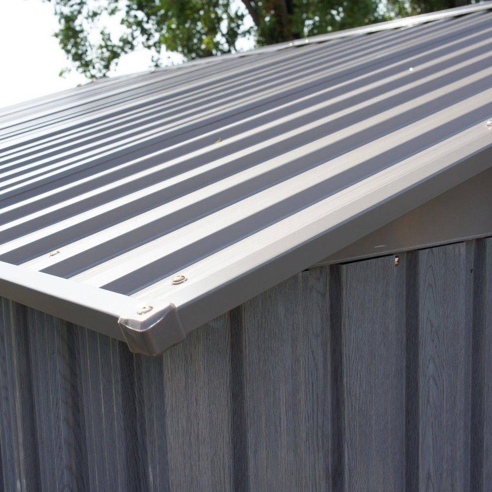 Abri de Jardin Métal Gris Bois Vieilli 321 x 421 x 205 cm 1014 - CHALET & JARDIN - Image 8