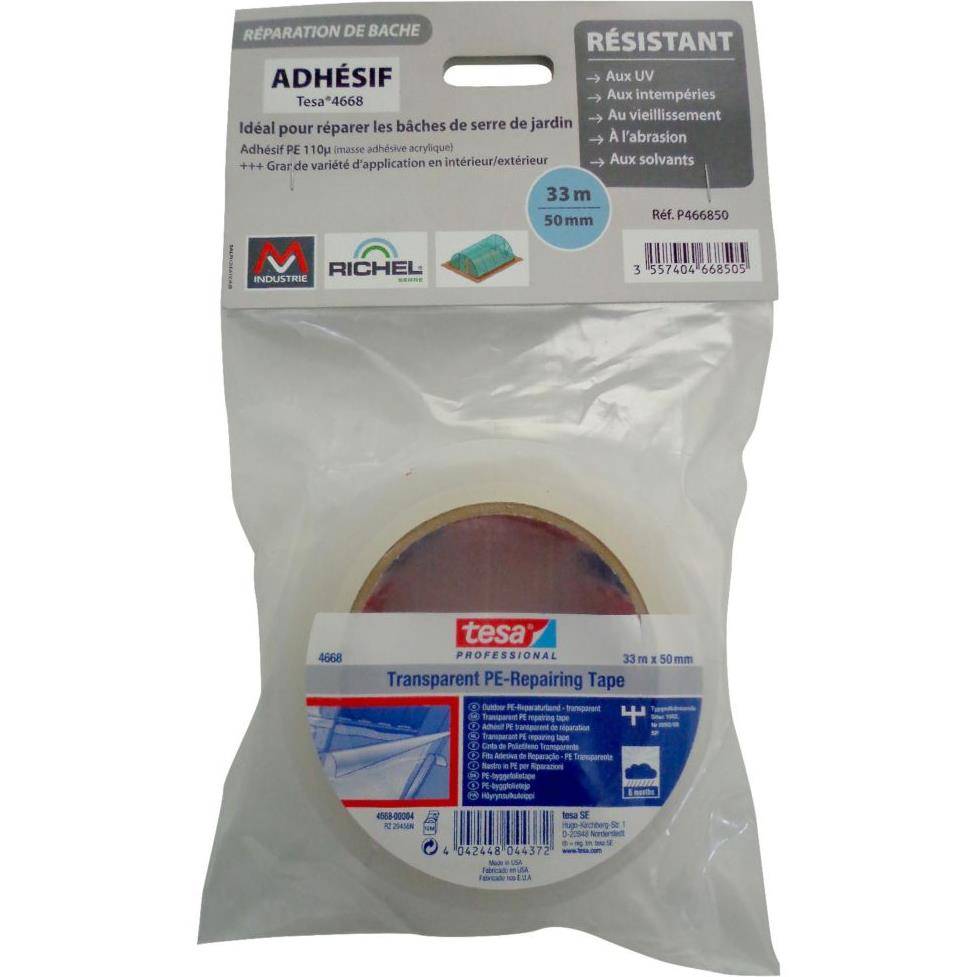 Tesa - Rouleau Adhésif PE Réparation Transparent L.33 m x l.5 cm - Tesa - Image 1
