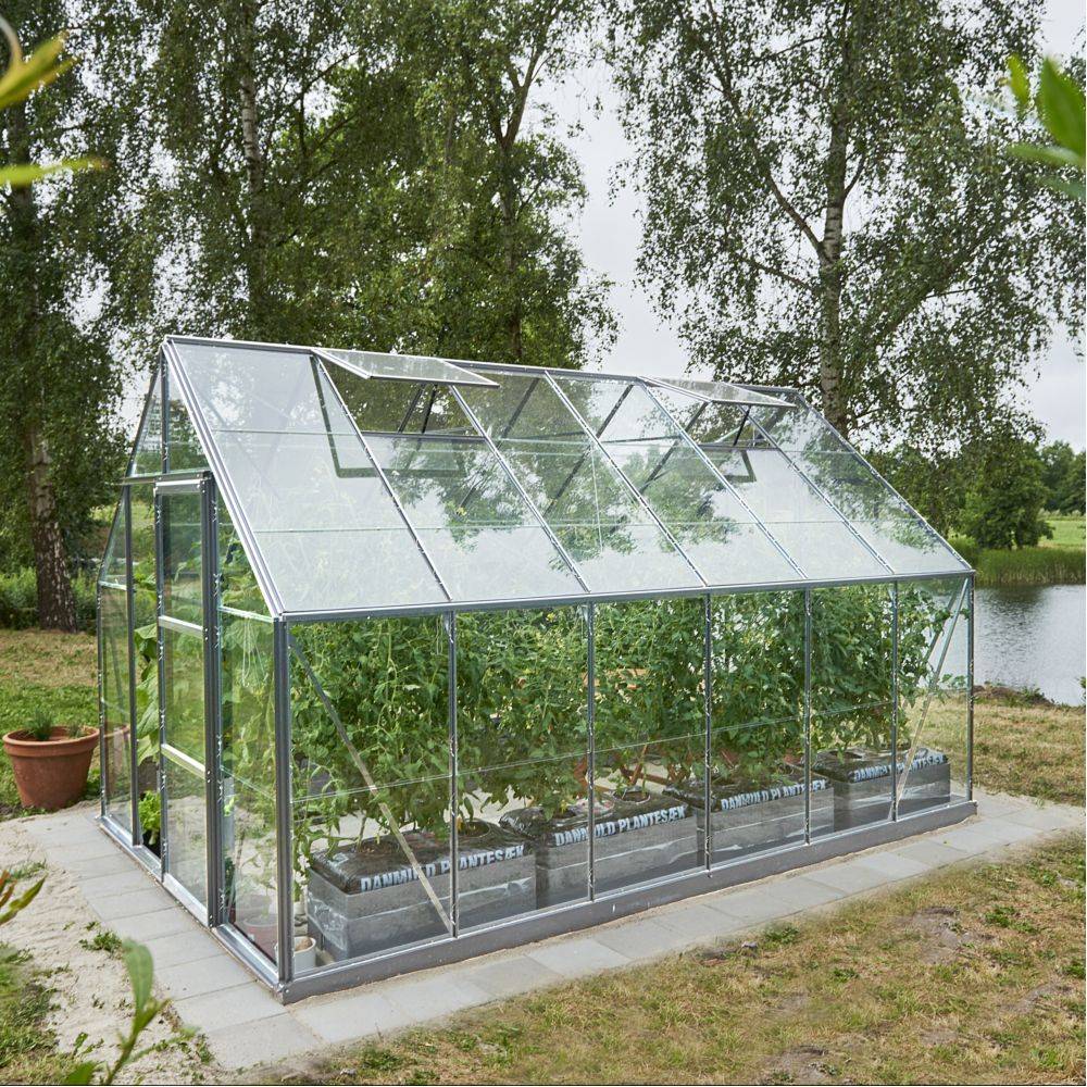 Serre en verre horticole Universal aluminium 9.90 M2 + embase - Image 1