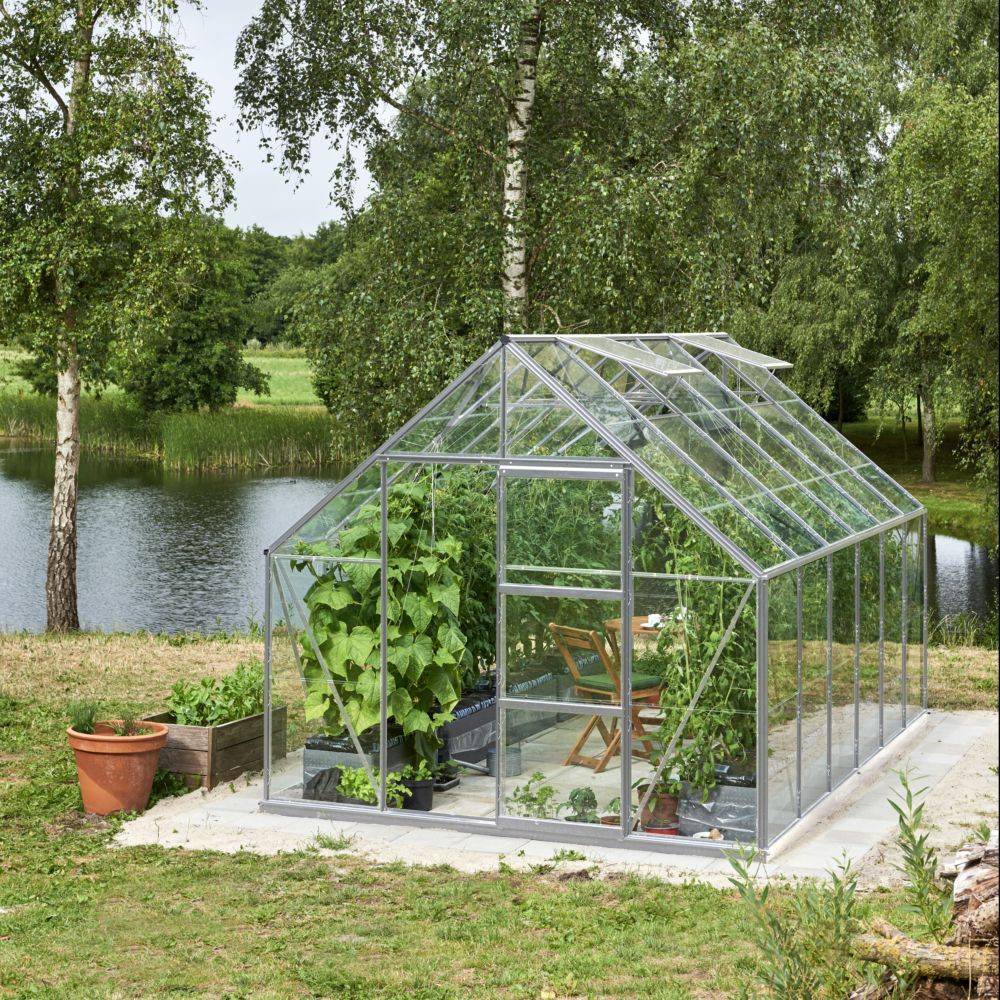 Serre en verre horticole Universal aluminium 9.90 M2 + embase - Image 2