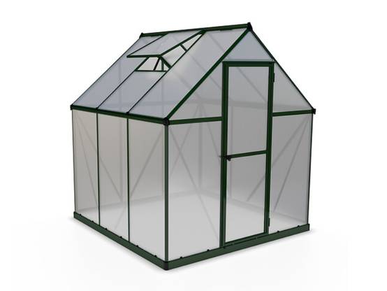 Canopia by Palram - Serre de jardin polycarbonate aluminium vert 3,4 m² Mythos avec embase - Canopia by Palram - Image 1