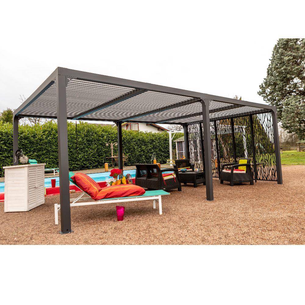 Pergola autoportante bioclima. alu 5 panneaux Moucharabieh 21m2 - Image 3