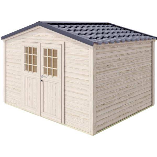 Cerland - Abri de jardin, bois, double pente, 9,2 m², Shelty - MADEIRA - Image 1