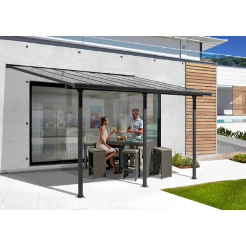 Tonnelle adossée aluminium 12 m2 - Habrita - Image 2