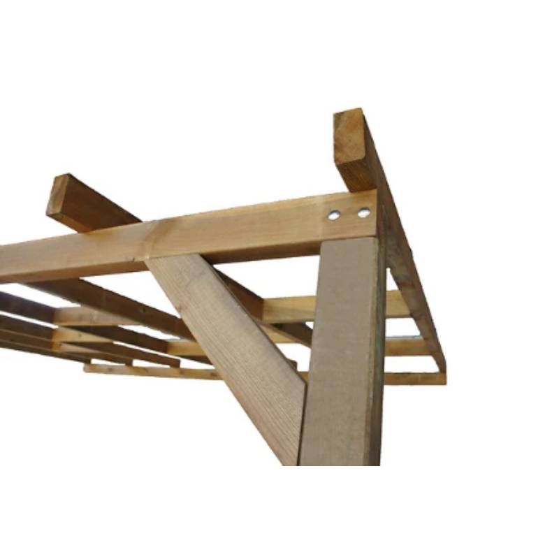 Pergola adossée bois traité 3x3 m - Image 6