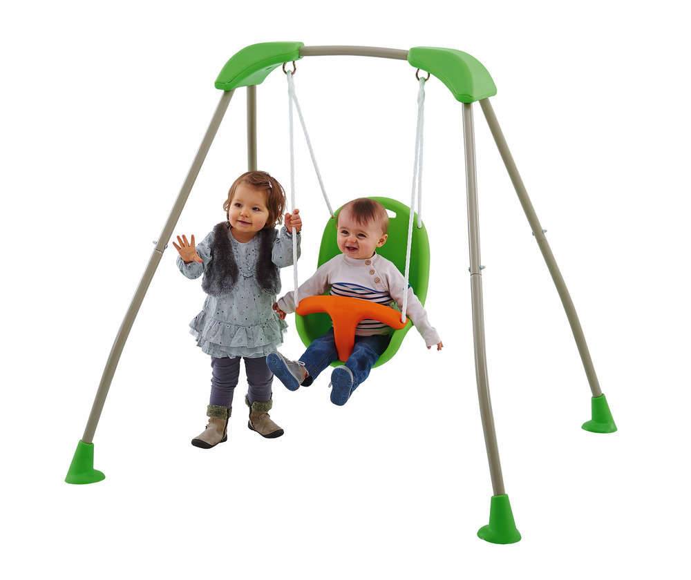 ALÉO BY TRIGANO - Portique bébé pliable métal vert et gris 150x138x119 cm BABY'K - Trigano - Image 7