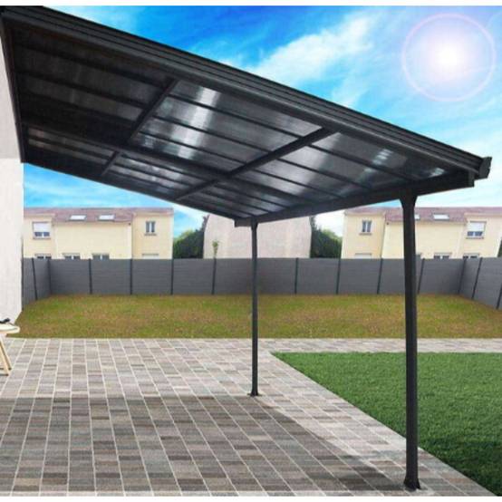 Pergola adossée aluminium avec toit coulissant 12 m2 - Habrita - Image 6