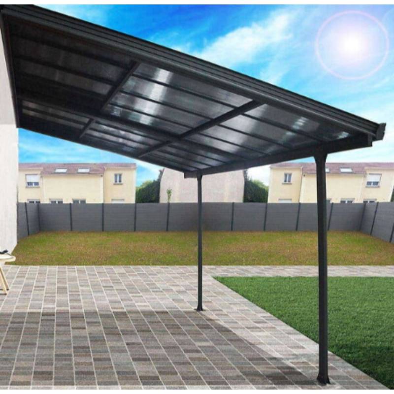 Pergola adossée aluminium avec toit coulissant 12 m2 - Habrita - Image 6