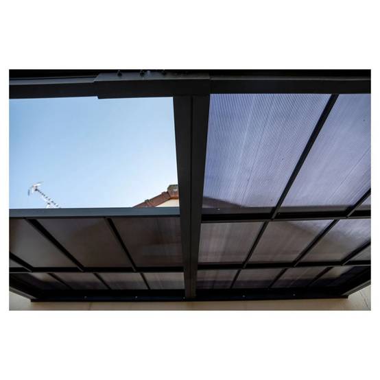 Pergola adossée aluminium avec toit coulissant 12 m2 - Habrita - Image 8