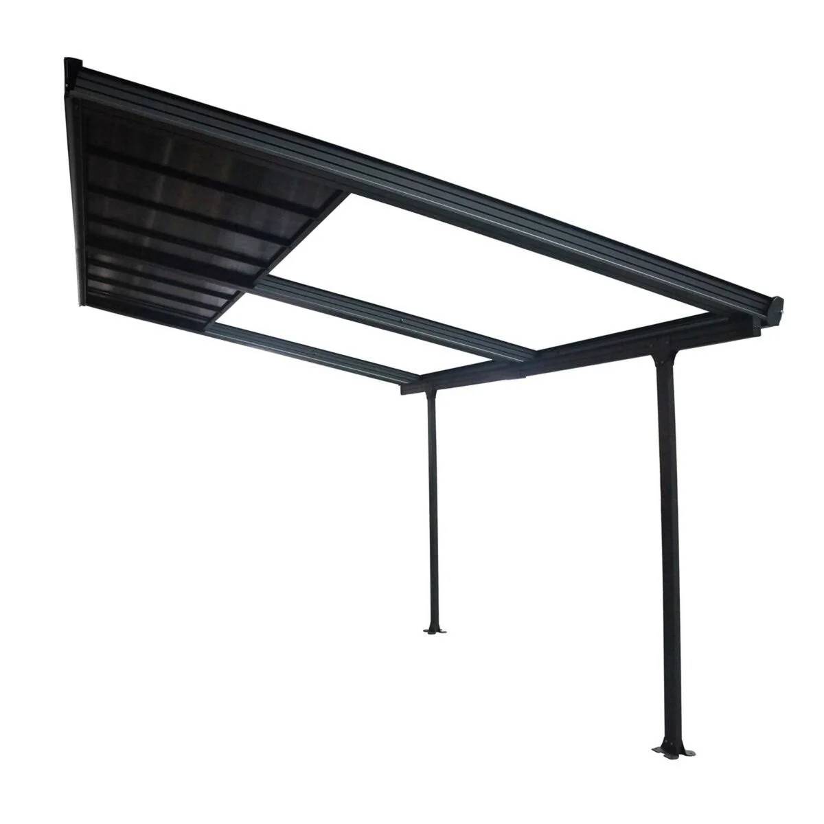 Pergola adossée aluminium avec toit coulissant 12 m2 - Habrita - Image 11