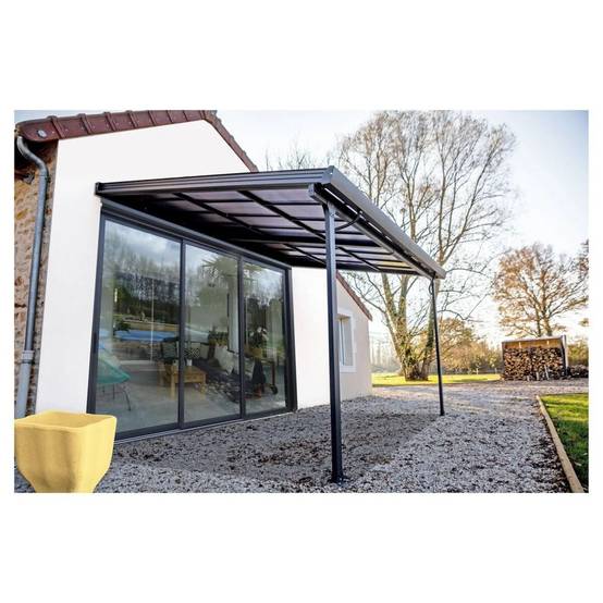 Pergola adossée aluminium avec toit coulissant 12 m2 - Habrita - Image 10