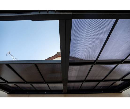 Pergola adossée aluminium avec toit coulissant 12 m2 - Habrita - Image 14