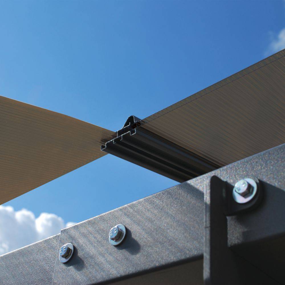 Canopia by Palram - Carport Arcadia 12700 Aluminium Polycarbonate Gris 1290x359x242 cm – PALRAM - Image 4