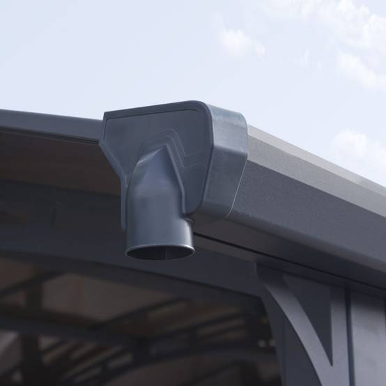 Canopia by Palram - Carport Arcadia 12700 Aluminium Polycarbonate Gris 1290x359x242 cm – PALRAM - Image 3