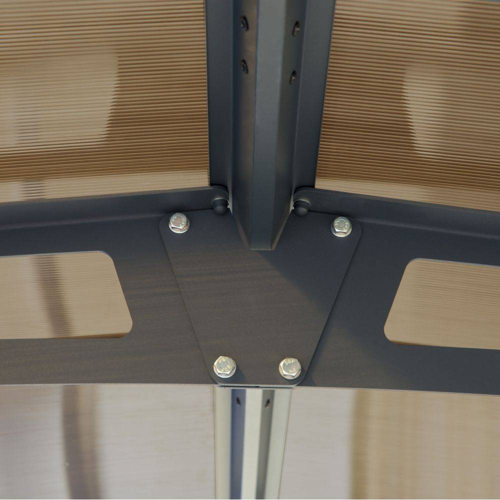 Canopia by Palram - Carport Arcadia 12700 Aluminium Polycarbonate Gris 1290x359x242 cm – PALRAM - Image 7