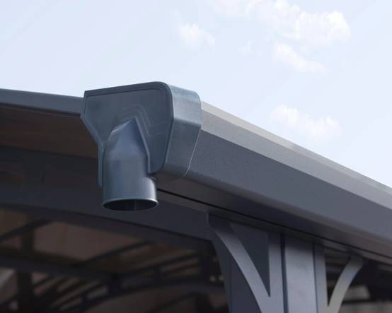 Canopia by Palram - Carport Arcadia 12700 Aluminium Polycarbonate Gris 1290x359x242 cm – PALRAM - Image 8