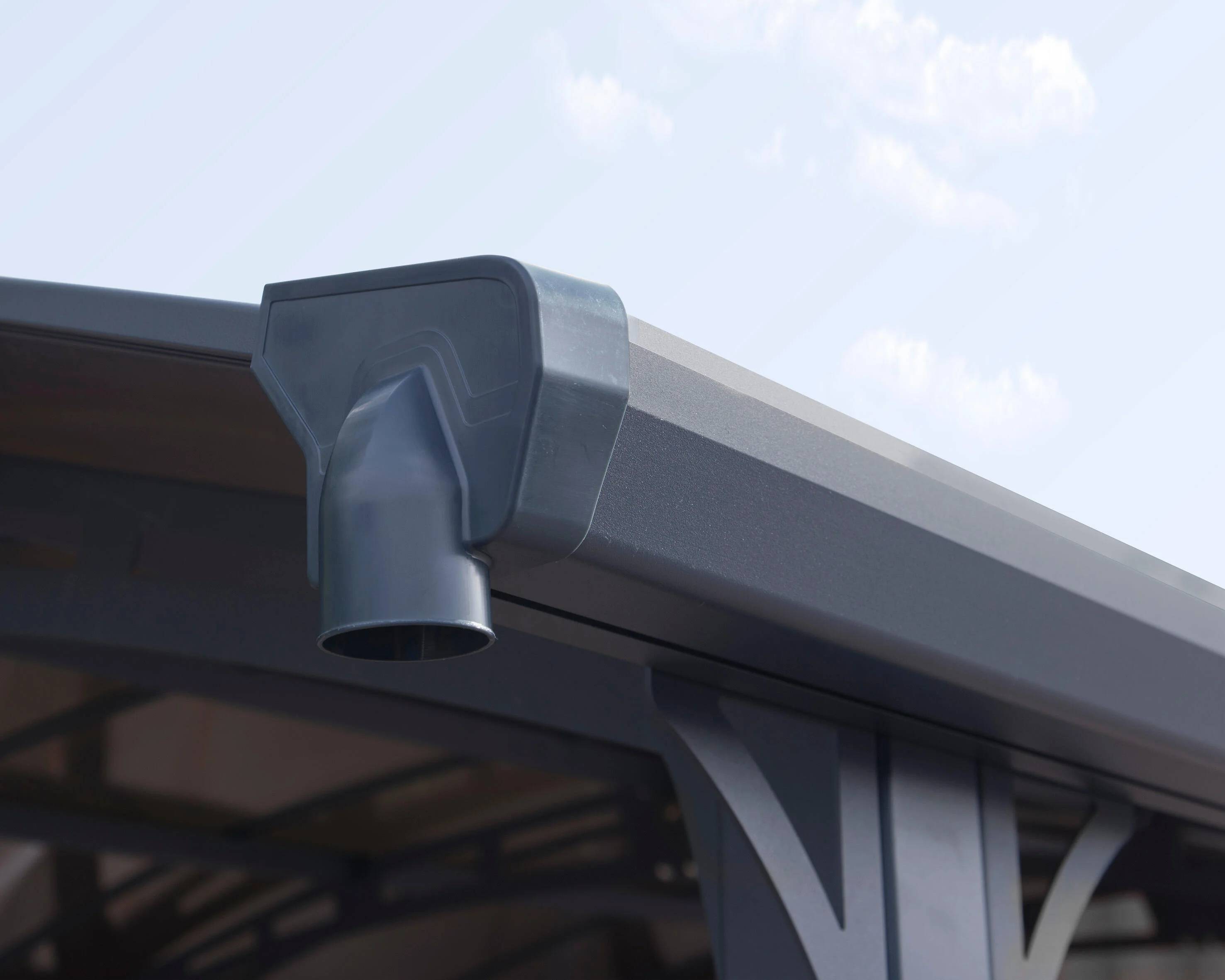 Canopia by Palram - Carport Arcadia 12700 Aluminium Polycarbonate Gris 1290x359x242 cm – PALRAM - Image 8