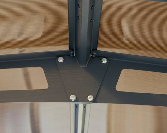Canopia by Palram - Carport Arcadia 12700 Aluminium Polycarbonate Gris 1290x359x242 cm – PALRAM - Image 10