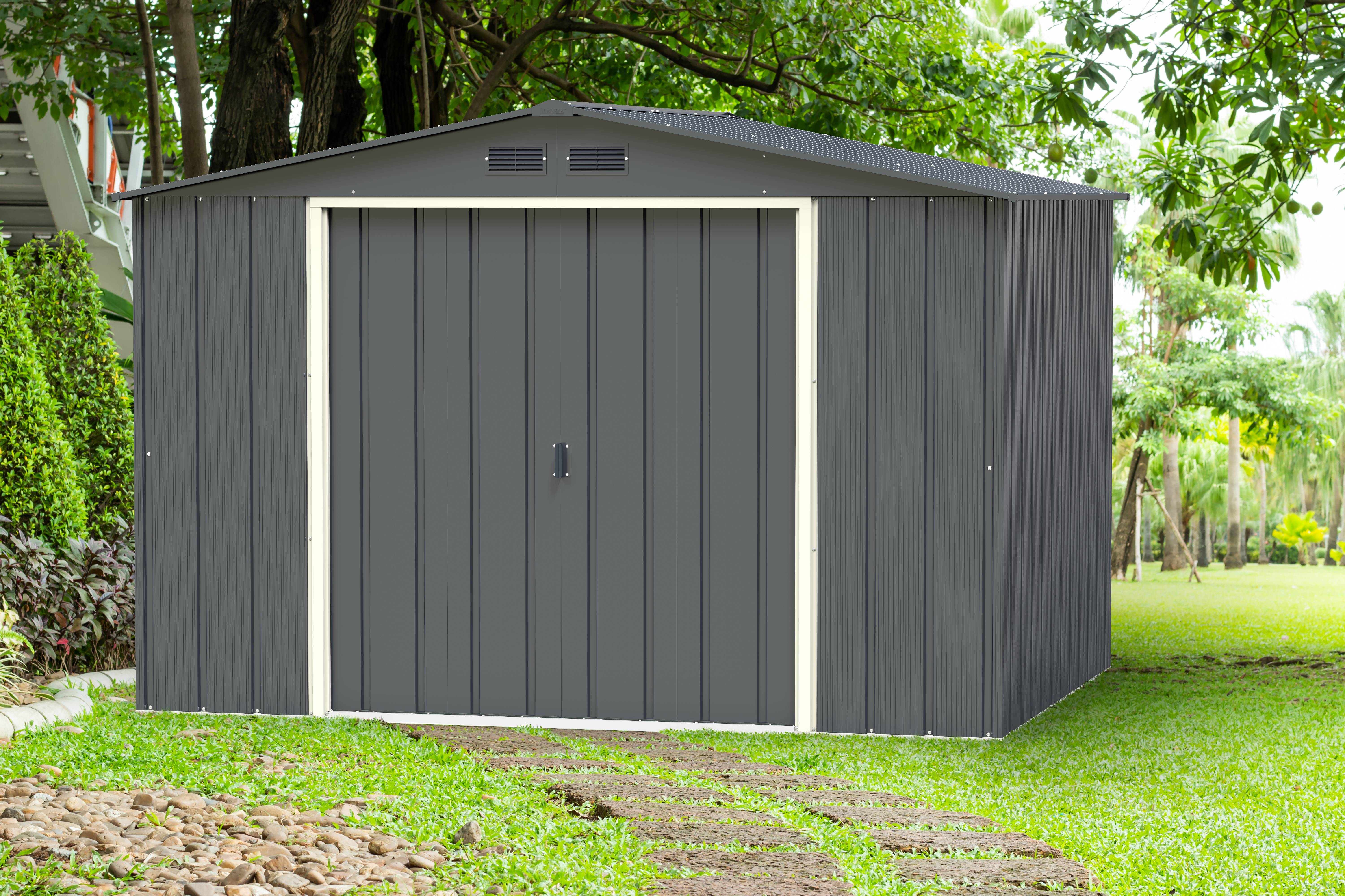 Duramax - Caseta de jardin métal gris antracite ECO Gandia