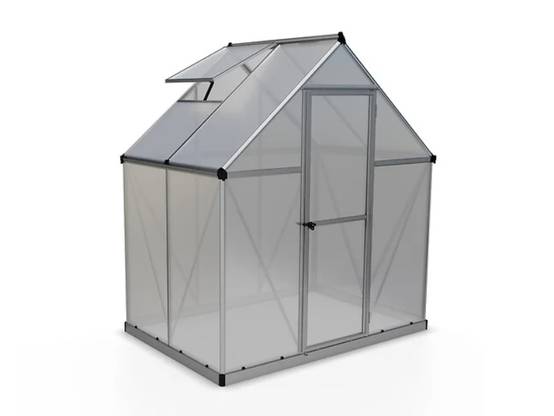 Canopia by Palram - Serre de jardin polycarbonate aluminium brut 2,3 m² Mythos avec embase - Canopia by Palram - Image 4
