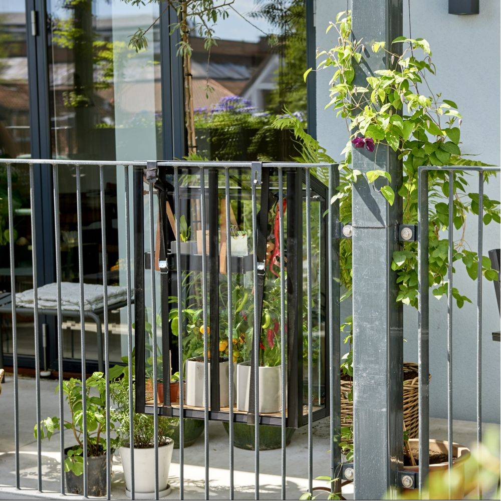 Serre de balcon en verre trempé Balcony noir 0.16 M2 - Juliana - Image 9