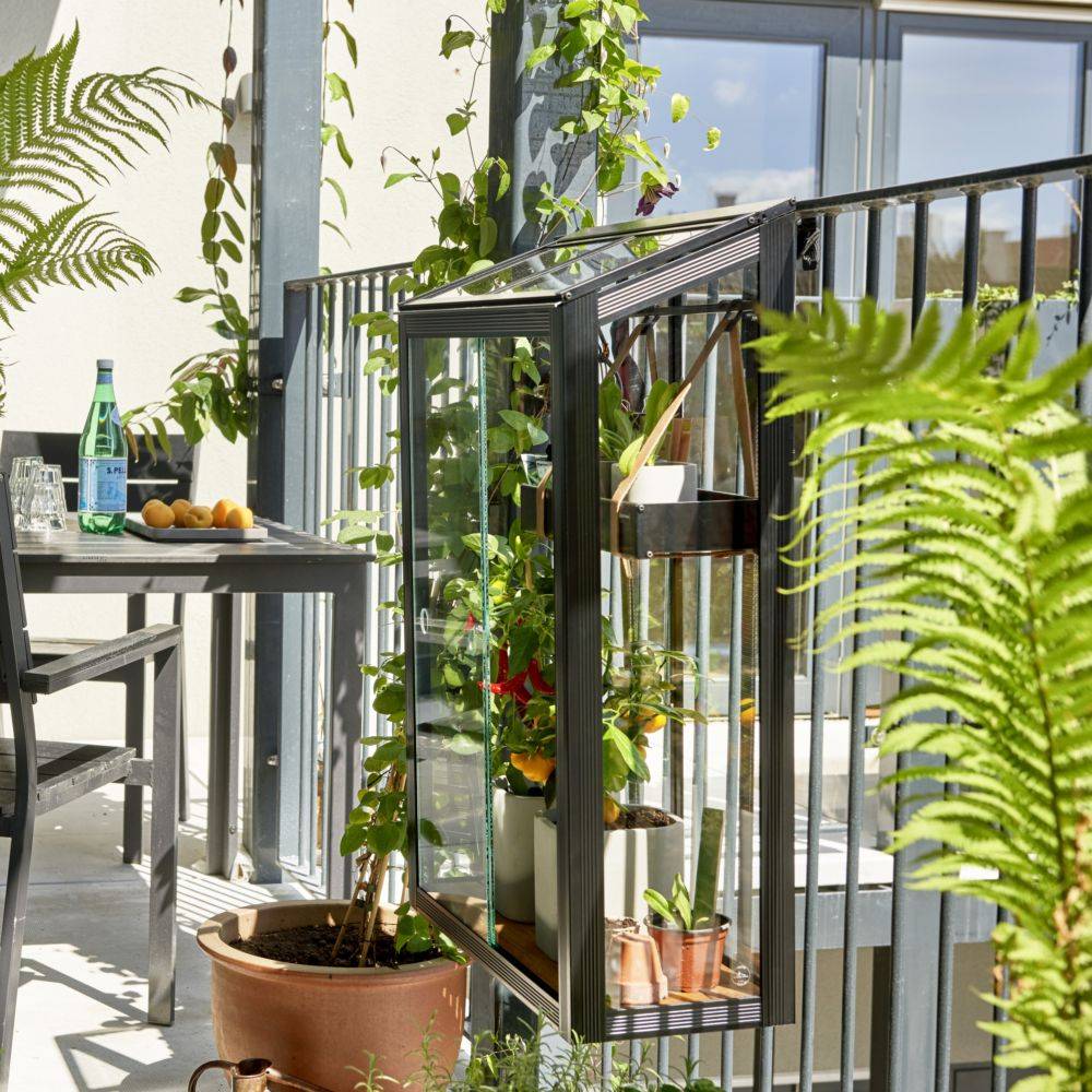 Serre de balcon en verre trempé Balcony noir 0.16 M2 - Juliana - Image 12