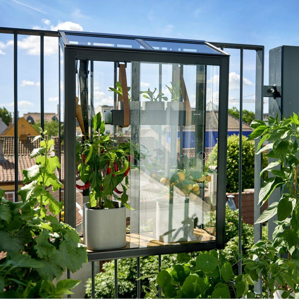 Serre de balcon en verre trempé Balcony noir 0.16 M2 - Juliana - Image 1