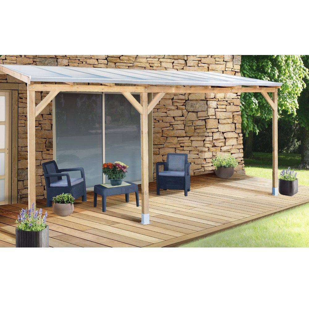 Pérgola Techo Madera Tratada Policarbonato – MADERA TRATADA AUTOCLAVE - Imagen 4