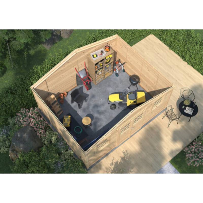 Cerland - Abri de Jardin Bois Epicéa Double Porte 21,18 m² – MADEIRA - Image 12