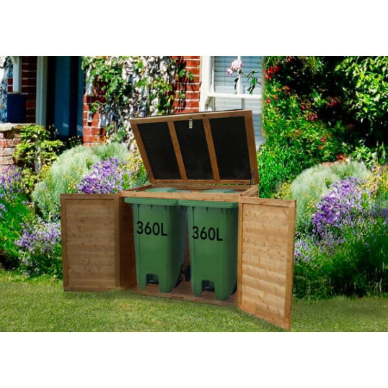 Chalet & Jardin - Coffre de jardin Bois Marron 1350 L H 125 cm – CHALET & JARDIN