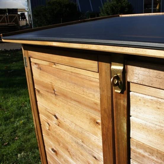 Chalet & Jardin - Coffre de jardin Bois Marron 1350 L H 125 cm – CHALET & JARDIN - Image 3