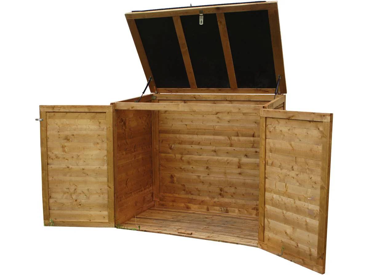Chalet & Jardin - Coffre de jardin Bois Marron 1350 L H 125 cm – CHALET & JARDIN - Image 7